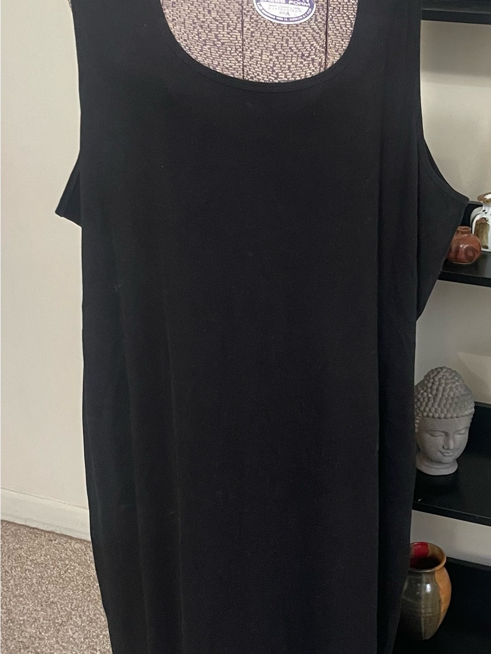 Terra & Sky Black Sleeveless Midi Dress